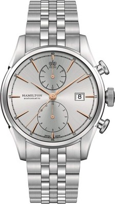 HAMILTON American Classic H32416181 Silver Auto Chrono Men's Watch New in Box