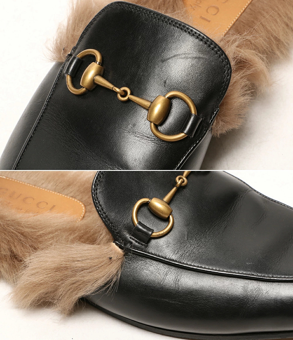 GUCCI Princetown Horsebit Fur Sandals Women's SIZE 6 GUCCI thumbnail 8