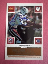 Rich Camarillo NEW ENGLAND PATRIOTS Auto SIGNED 1986 McDonalds Card AFC CHAMPS!
