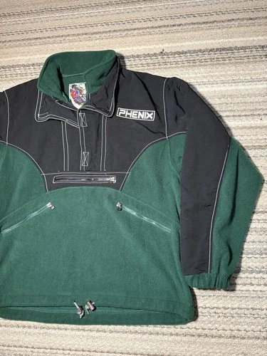 Vtg Phenix Fleece Jacket Mens XL Green Pullover Ski Snowboard Canada Outdoors image 2
