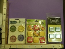 EMBELLISHMENTS lot wax seals stickers brads eyelet words inspire dream  27P