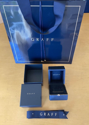 GRAFF Empty Box For Ring Jewelry Accessories Present Case Black