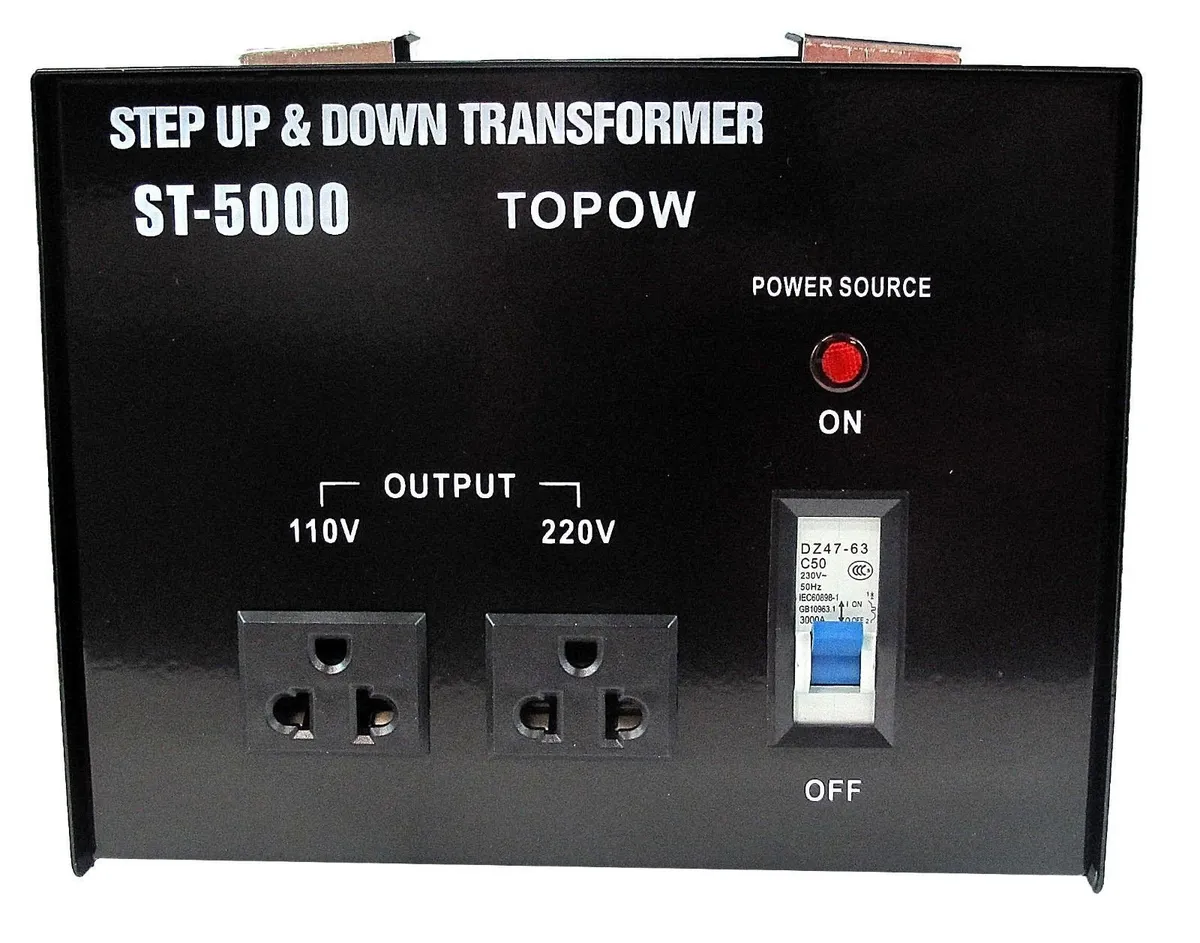 Soviético A través de Permitirse 5000W Watt Step Up Down Electric Power Voltage Converter Transformer Heavy  Duty | eBay