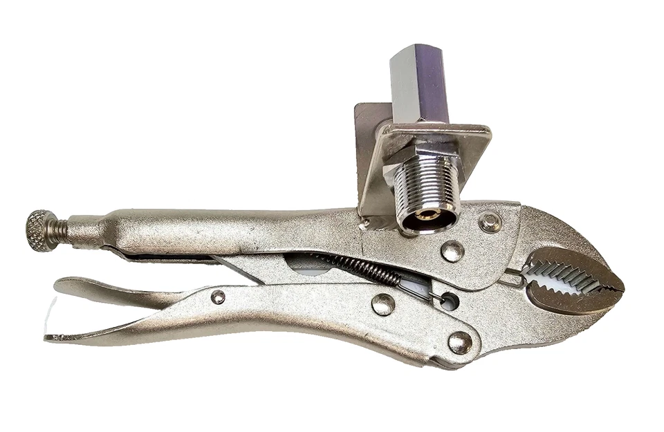 Workman Quick Release CB Radio Antenna Vice Grip Mirror Mount with SO239 Stud - Image 3 of 4