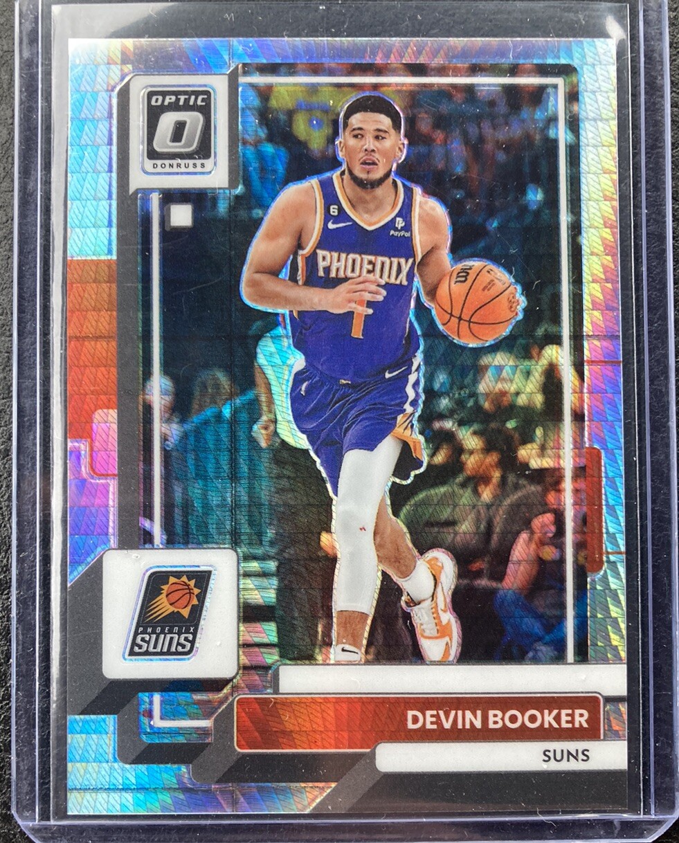 2022-23 Panini Donruss Optic #134 Devin Booker Lucky Envelopes Prizm 4/8 SP