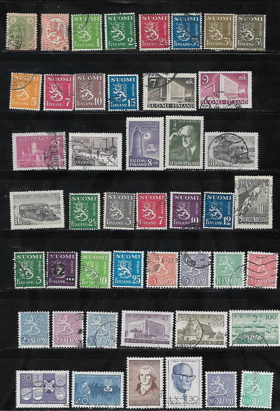 FINLAND FROM 1889-1963 SC 39/400, 46 USED STAMPS  #5