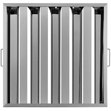 Pack of 6 Hood Filters 19.5W x 19.5H Inch, 430 Stainless Steel 4 Grooves