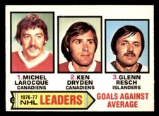 1977 OPC O-Pee-Chee Hockey #6 Goals Against Average Leaders Dryden NM