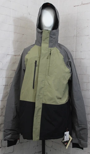 686 GoreTex Core Insulated Snowboard Jacket Men's Large, Rhino Grey Colorblock