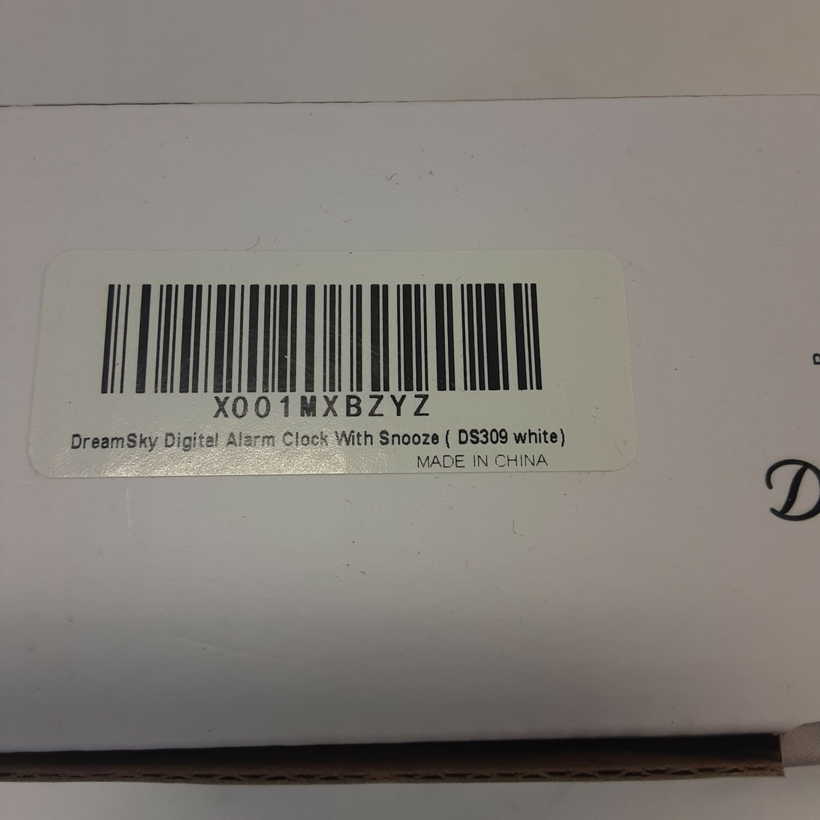DreamSky Alarm Clock with Dimmer and Snooze Model DS309 White NEW