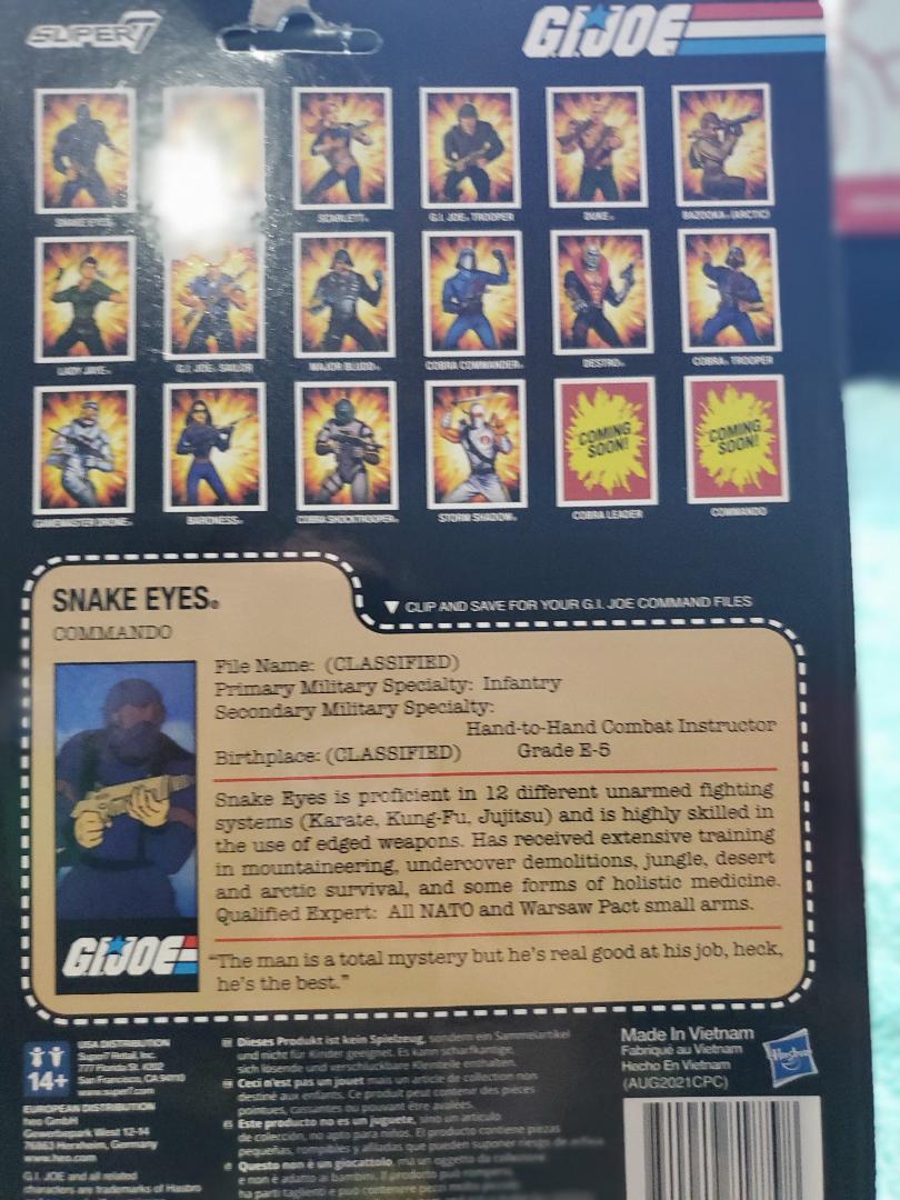 GI JOE Snake Eyes Secret Service | eBay