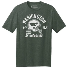 Washington Federals 1983 USFL Football TRI-BLEND Tee Shirt 