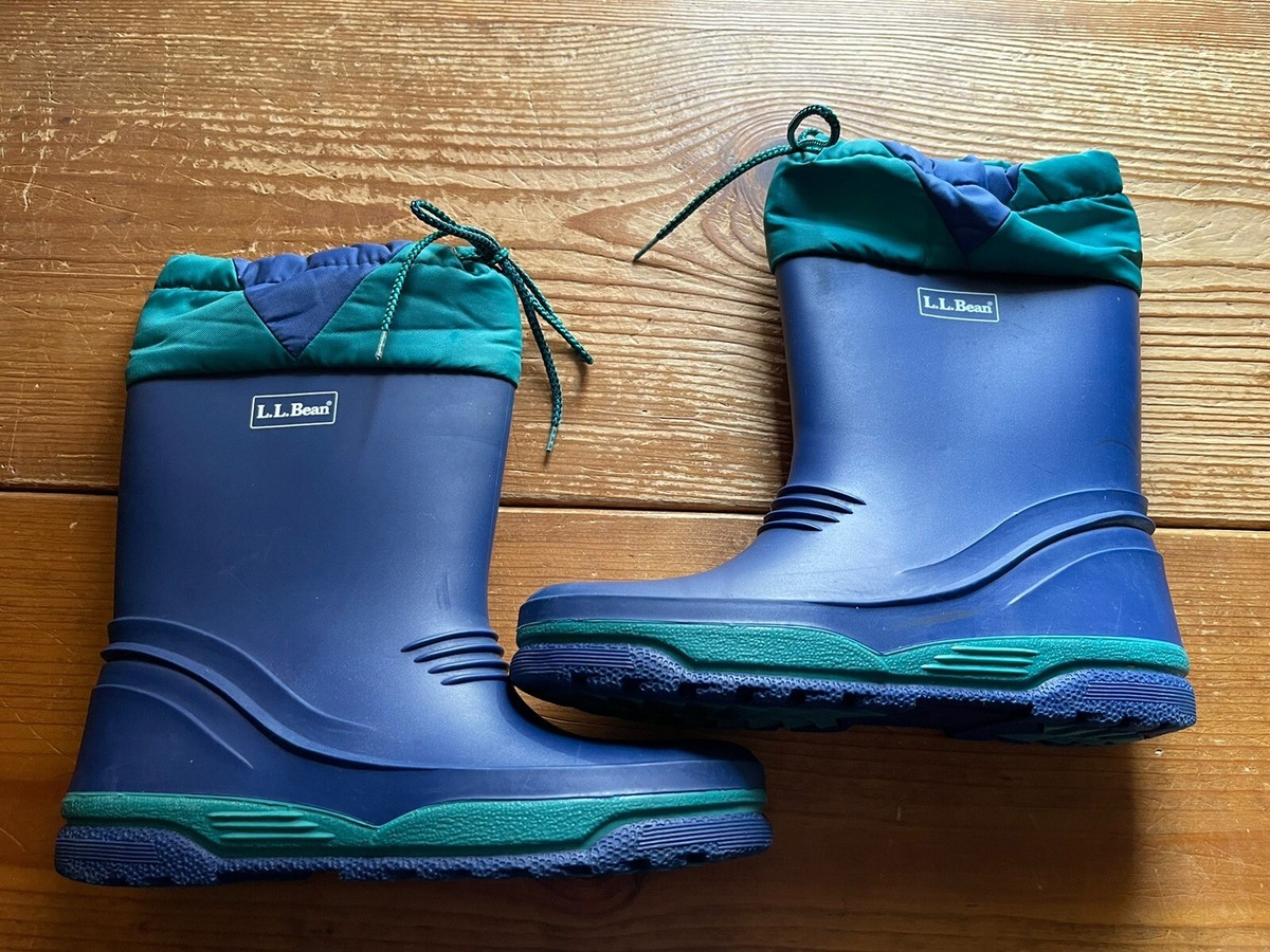 Vintage L.L Bean La Crosse Rubber Duck Rain Boots Blue USA 