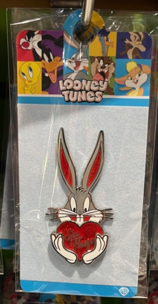 Six Flags Magic Mountain Looney Tunes Bugs Bunny & Heart Enamel