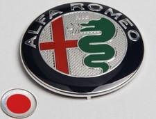 2x Alfa Romeo 74mm Motorhaube Emblem Kofferraum Heck Scudetto 147 156 159 166