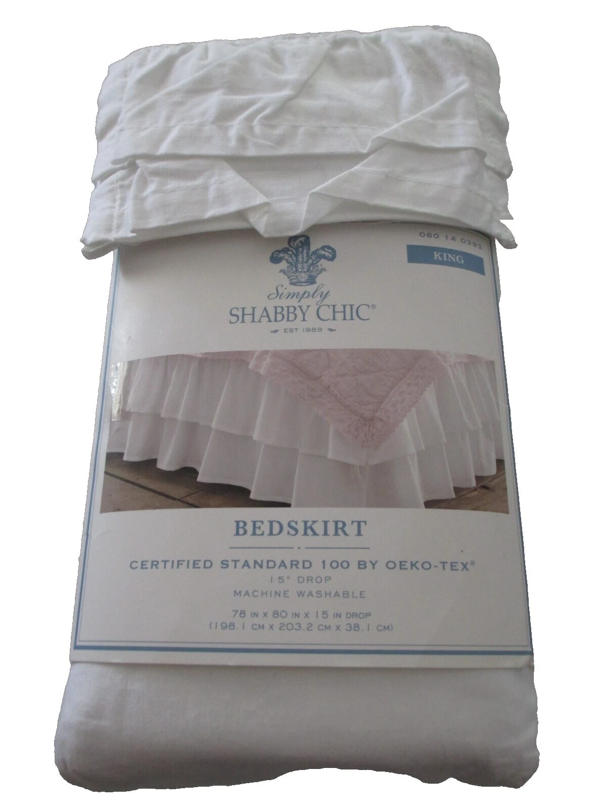 Simply Shabby Chic King 100% Algodón faldas de cama