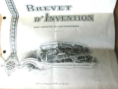 1907 FRANCE PATENT # 373236 DOCUMENT FORM US INVENTOR FRED VAUGHN QUINCY IL