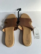 Brand New Size 8 Caramel Colored Memory Foam Slip Ons.