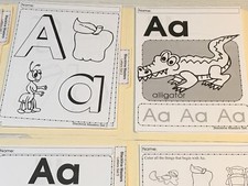 PRINTED WORKSHEETS 300 pgs Preschool Kindergarten Letters  Numbers Sets