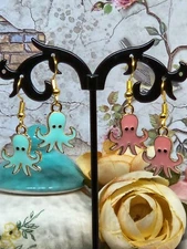 Octopus Earrings Ocean Sea Creatures Cute Hook Dangle Earrings FREE SHIPPING 