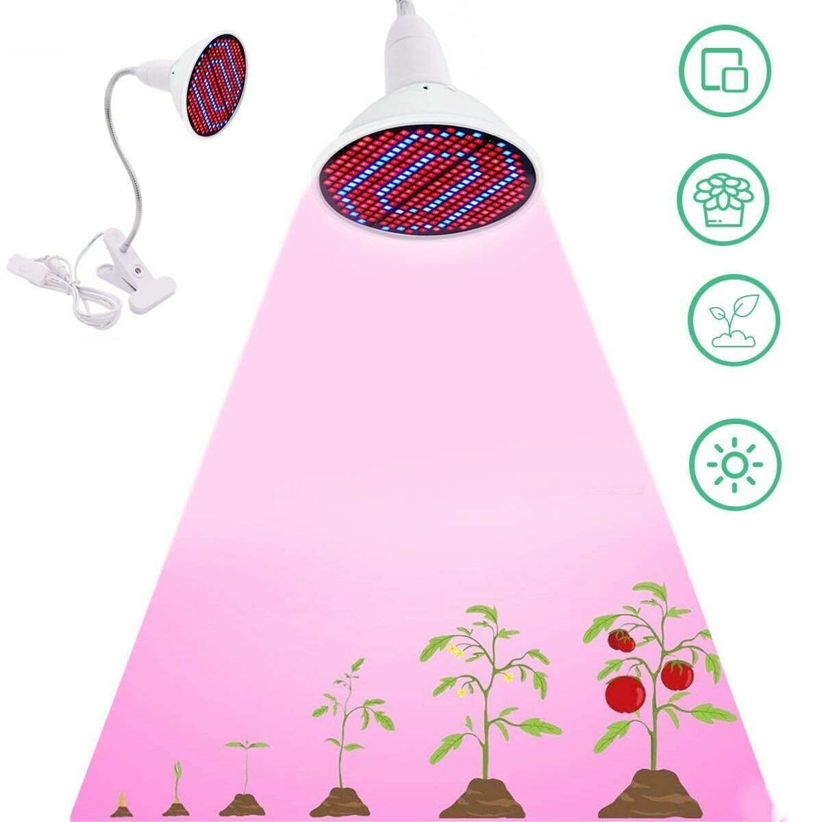 Grow Light Full Spectrum LED Bulb for Indoor Plants Flower Veg Growing Clearance