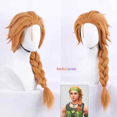 Game Valorant Skye Cosplay Wigs Braided Brown Hair Halloween Costume Wig