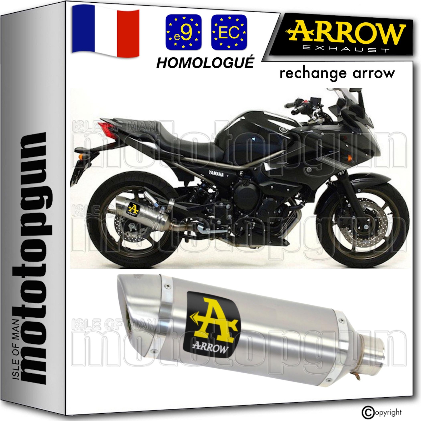 Silencieux Arrow Thunder de haute précision pour Yamaha XJ6 2013