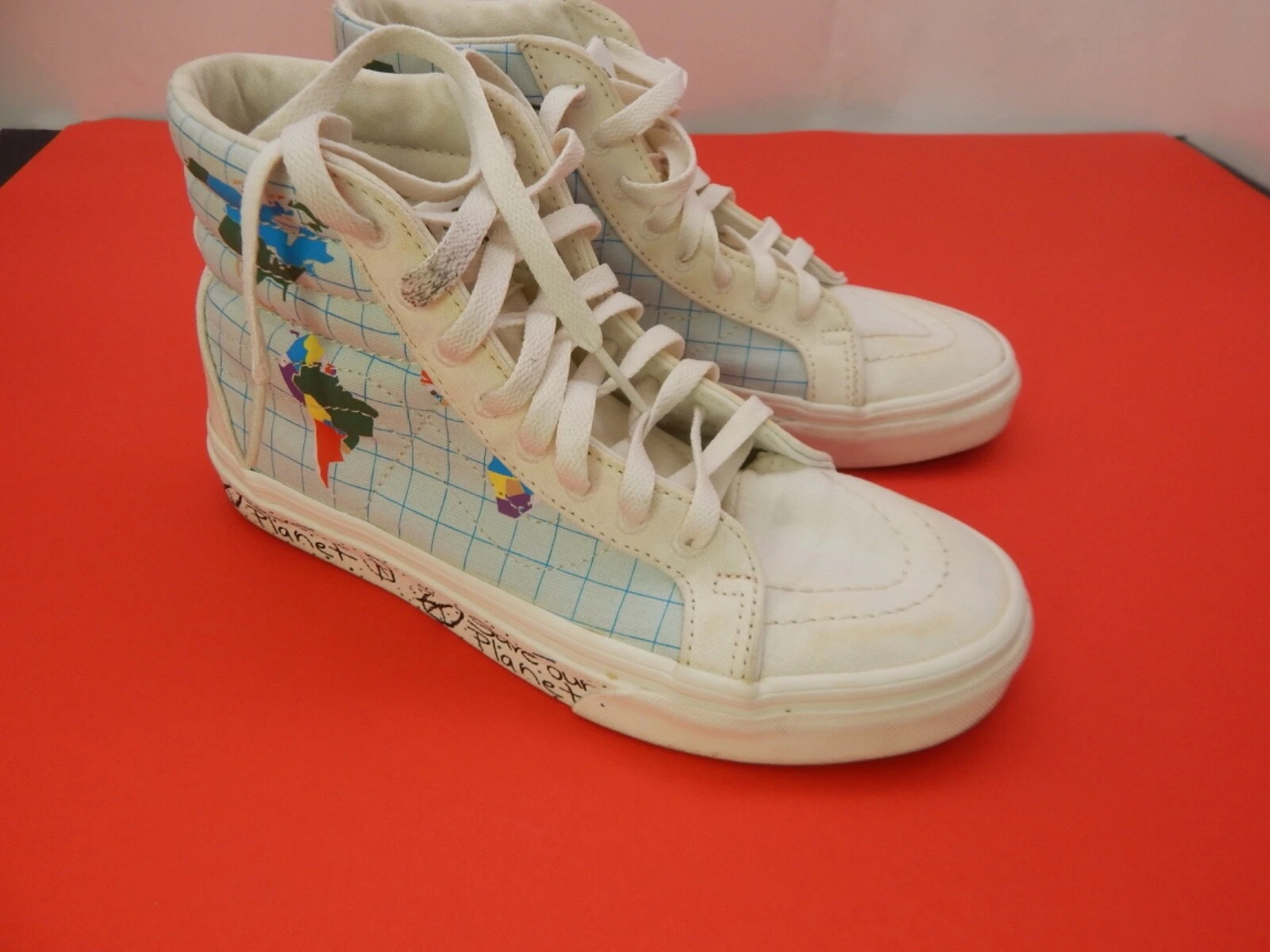 Vans Off The Wall Save Our Planet Mappa del Mondo Taglia Donna con 6 5 Uomo 5