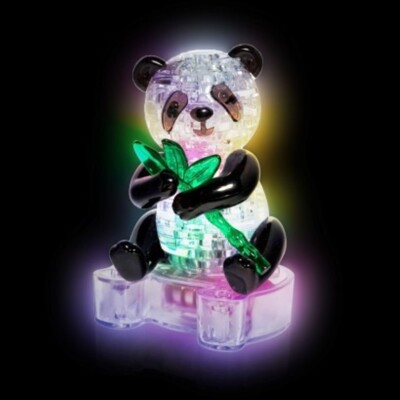 3D Crystal Panda Puzzle - 58 Piece DIY Building Toy For Kids & Adults - Educational Home Decoration