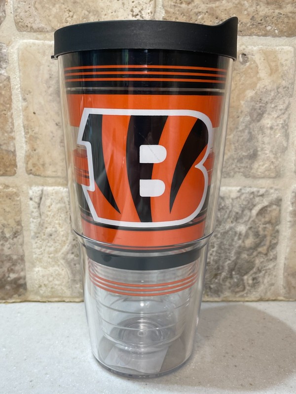 NFL Cincinnati Bengals Hype Stripe 24 oz Tervis Tumbler with Lid NEW