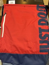 Nike Brasilia Red Blue Training Gym Drawstring Sack Bag BA5338-658