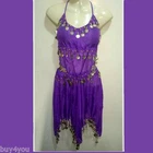 Belly Dance Costume Skirt + Top Coins Belly Dance Carnival Bollywood