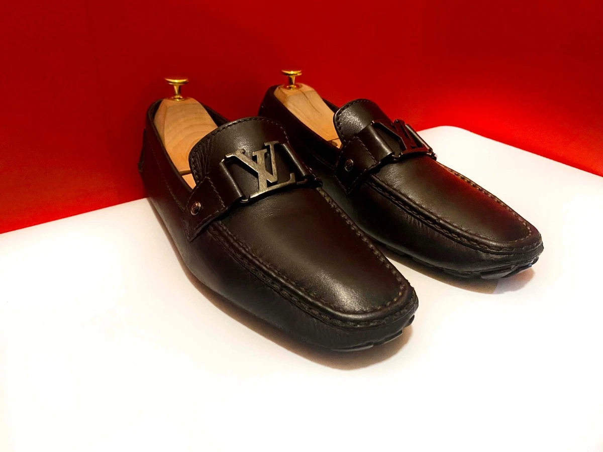 $989.00 !! LOUIS VUITTON MEN'S BLACK LOAFERS LUXURY SHOES U.S