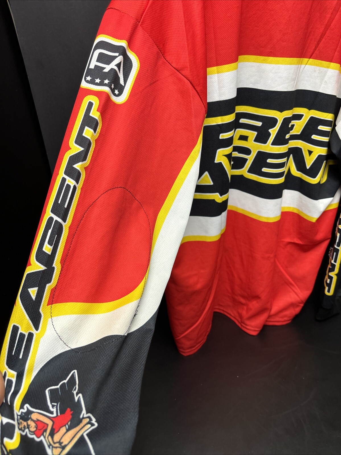 NOS (L) Free Agent Knucklebone Bicycle Factory Team Racing Jersey Bmx GT Mini SE