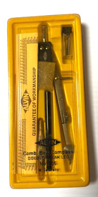 Vintage Alvin Comb. Bow Compass Double Break Leg No. 805 W. Germany