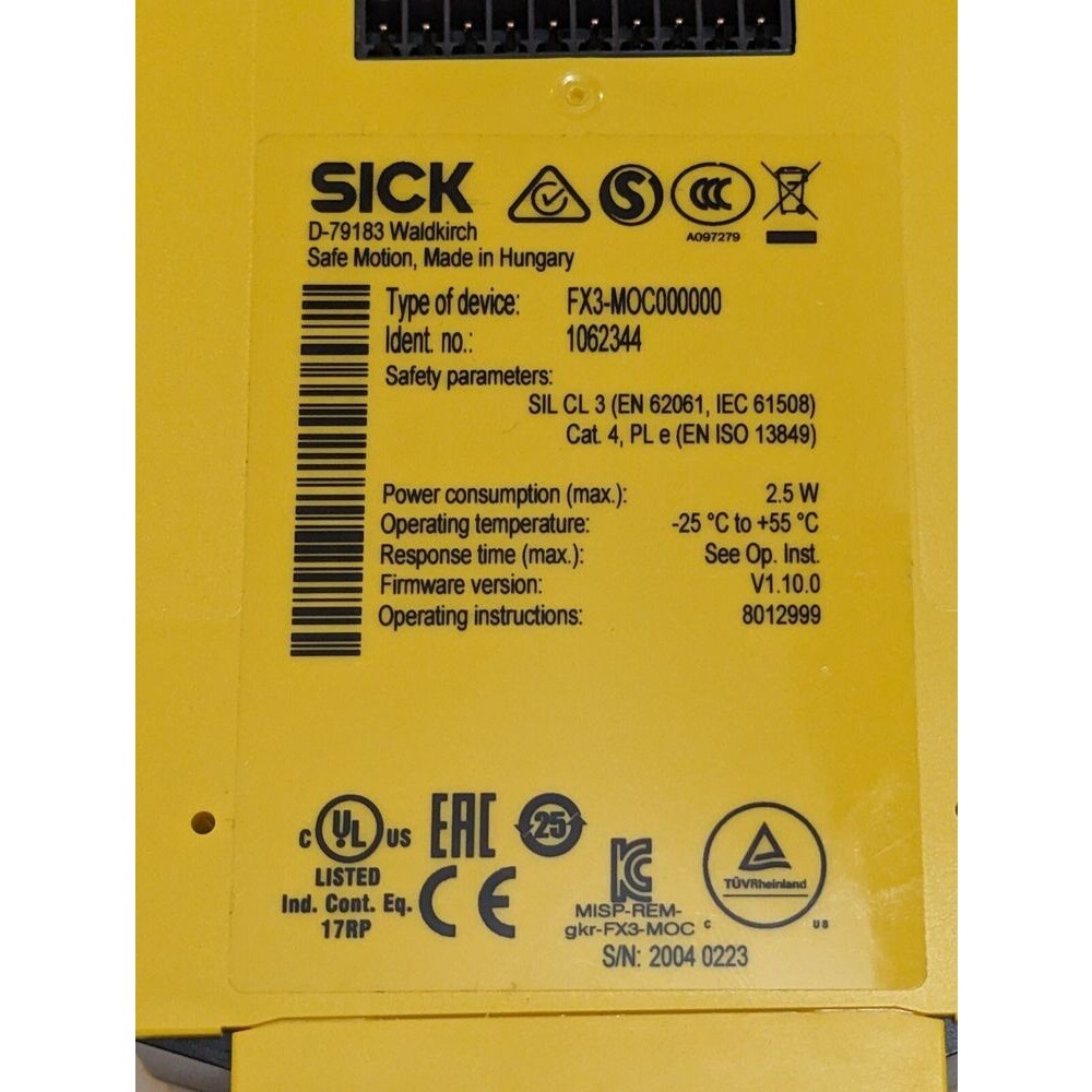US FREE TAX SICK FX3-MOC000000 Module 1062344 Safety controllers