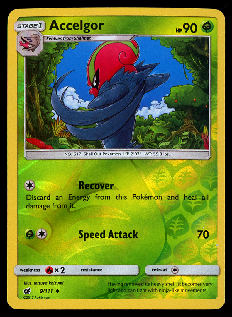 Pokemon Card Crimson Invasion Accelgor 9/111 Reverse Holo Uncommon - NM