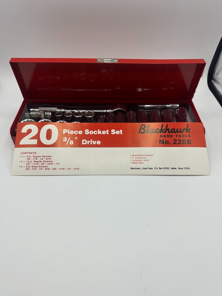 Vintage Brand New 20 Piece Blackhawk 3/8