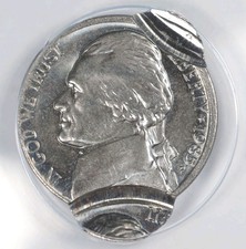 Moneda de níquel triple golpeada 1985 5c rara error de acuñación ANACS MS64