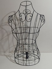 Female Mannequin Black Wrought Iron Manikin Torso Upper Body without Stand