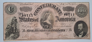 Confederate States of America 100 dollar 1864 see other sales