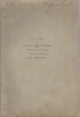 Für die Hochzeit von Girolamo Sommi-Picenardi Marquis di Calvatone Adelskleber sign