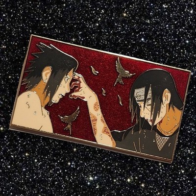 Itachi & Sasuke Final Scene Pin   Iconic Naruto Anime Collectible for Fans