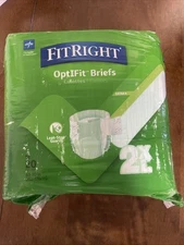 Medline FitRight OptIFit Briefs Adult Diapers with Tabs, 2XL, Unisex, 60-70", 20
