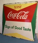 Coca-Cola Vintage Sign (1957) "Sign of Good Taste" (from a collection)