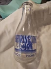 HARRINGTON Dairy Half Gallon 2 Quart Glass Milk Bottle VINTAGE OLD Picton Canada