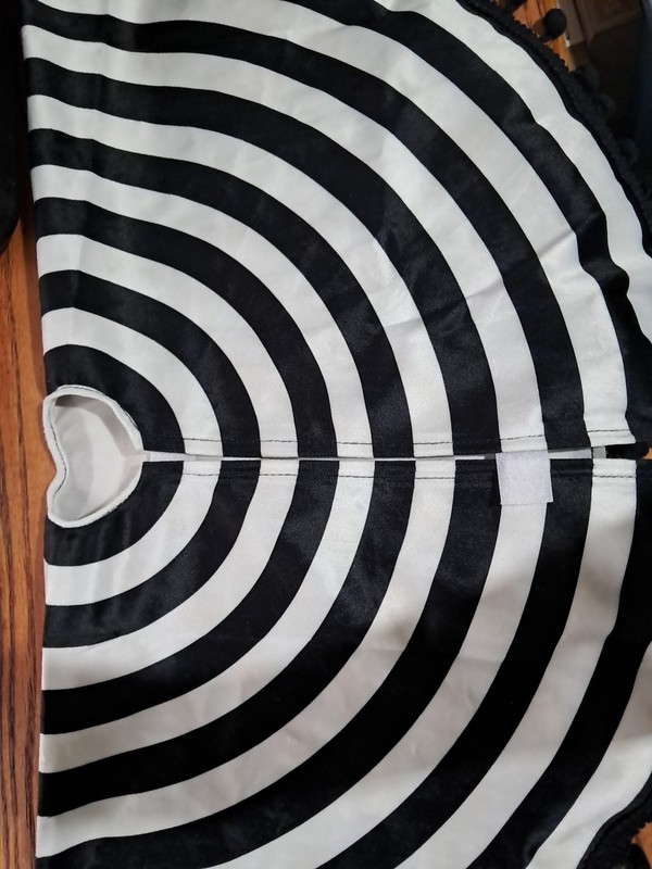 Black And White Tree Skirt  Small Halloween Or Christmas