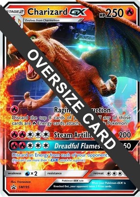 Charizard GX - (SM Black Star Promo) SM195 Jumbo Card Holo, FREE