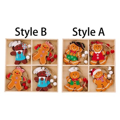 12 Stück Weihnachts-Lebkuchenmann-Ornament für Jubiläen, Heimdekoration
