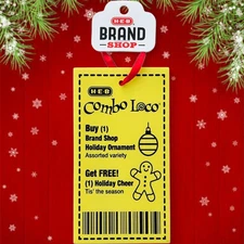 H‑E‑B Brand Shop Yellow Coupon Christmas Ornament Fast Shipping